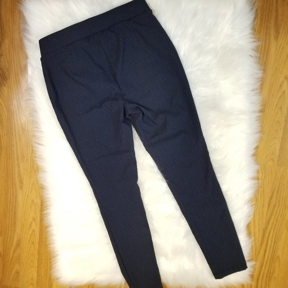 Tommy Hilfiger Women's Pull-on Mid-Rise Pants Navy/Polka Dot - Picture 8 of 12